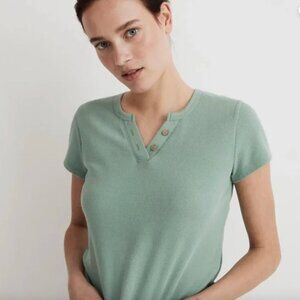 Madewell Split-Neck Henley Tee, S